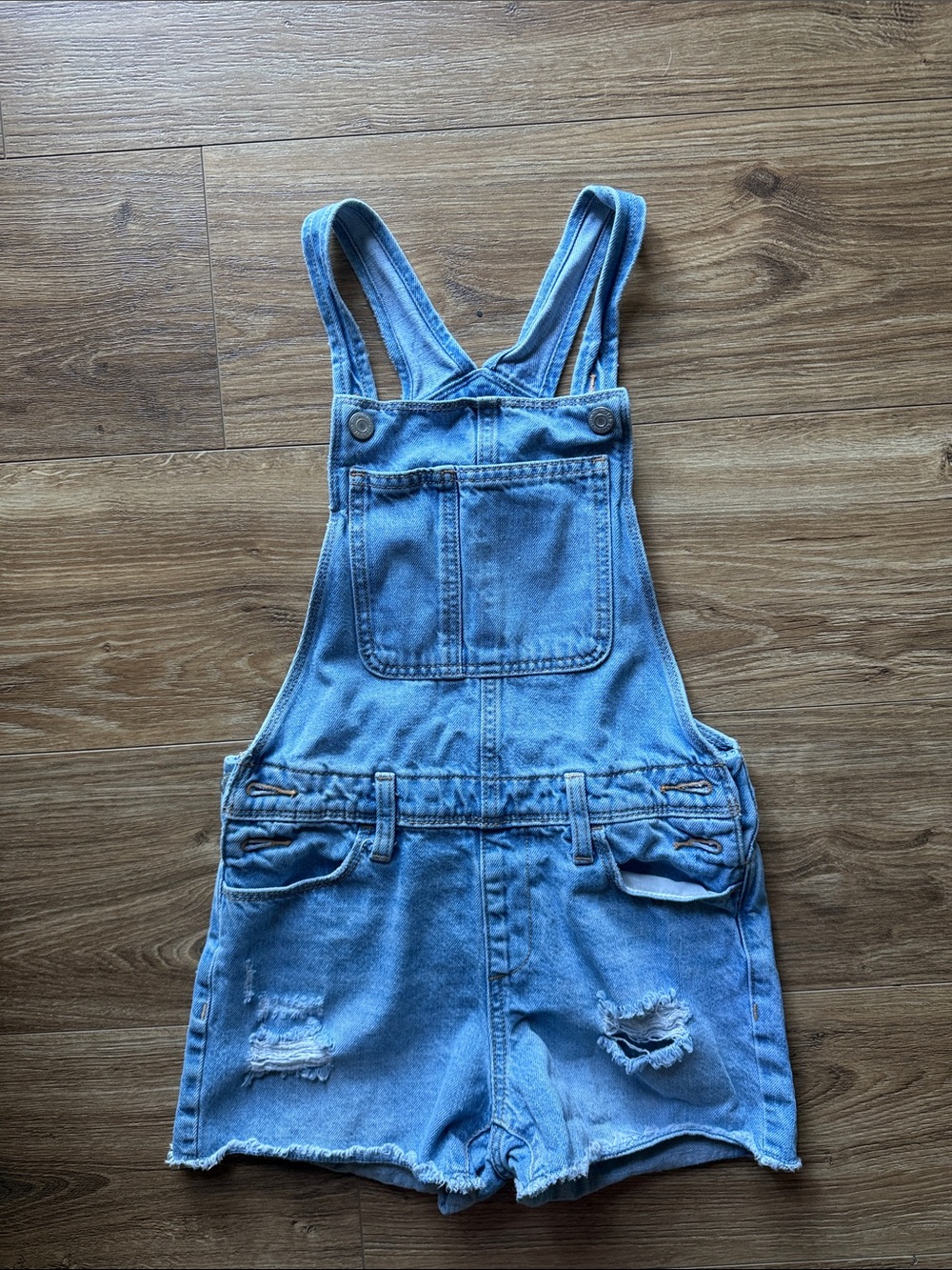 Old Navy Light Blue Denim Short Overalls
